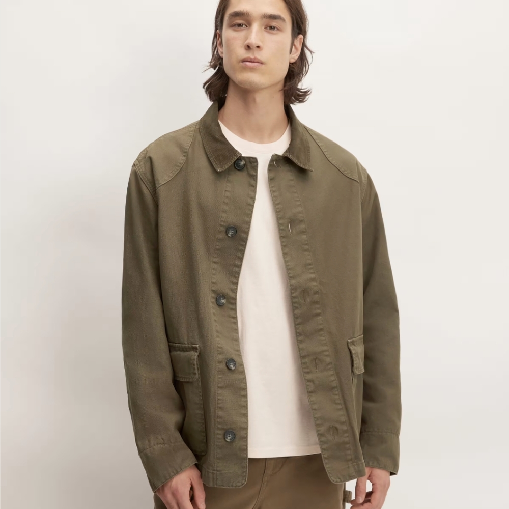 Everlane Military Field Jacket in Olive